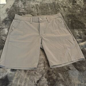 Classic Gray Men's Flat Front Shorts